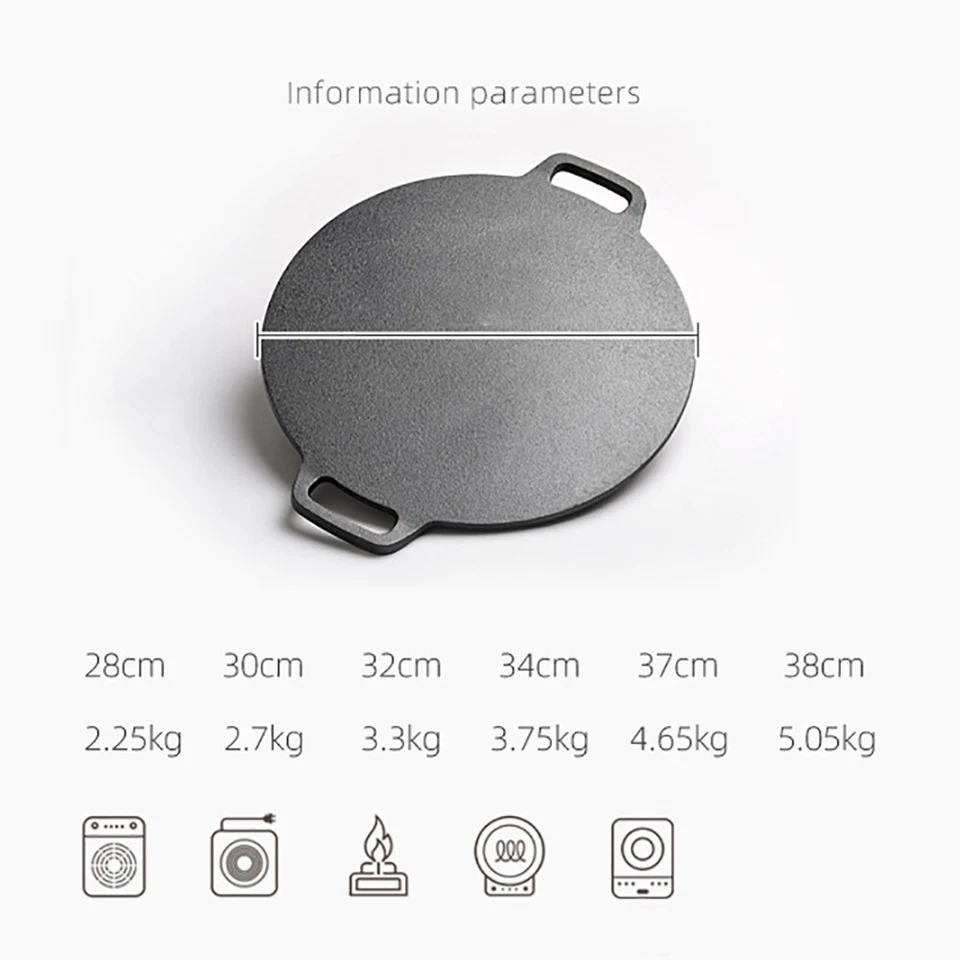 Cast Iron Pancake Pan Healthy Iron Frying Pan Uncoated Pan Egg Pancake Tool Sets - Image 2 of 4