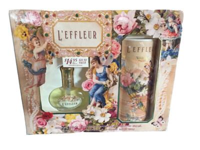 VINTAGE L'EFFLEUR BY COTY~BODY POWDER 1 OZ ~COLOGNE .75 OZ ~BATH POWDER .5 OZ 