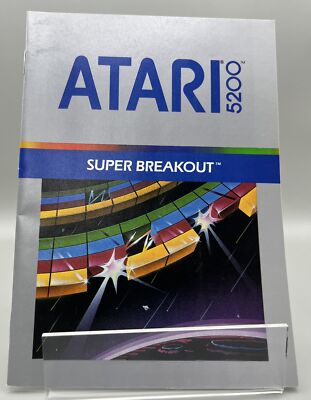 Super Breakout (Atari 5200, 1982) Manual ONLY