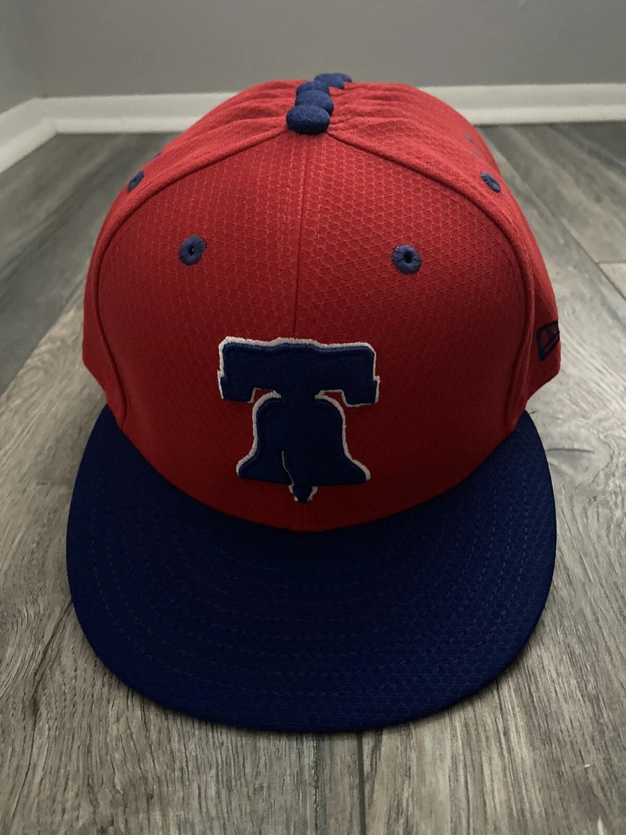 PHILADELPHIA PHILLIES NEW ERA 59FIFTY BP HEXTECH FLEXFIT LIBERTY BELL HAT Size 7