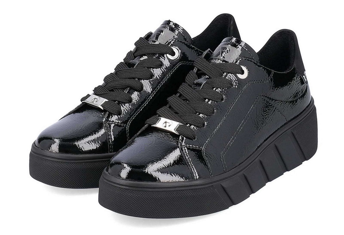 Sneaker Low Schwarze Sneaker Damen Rieker Rieker Damen Sneaker Low