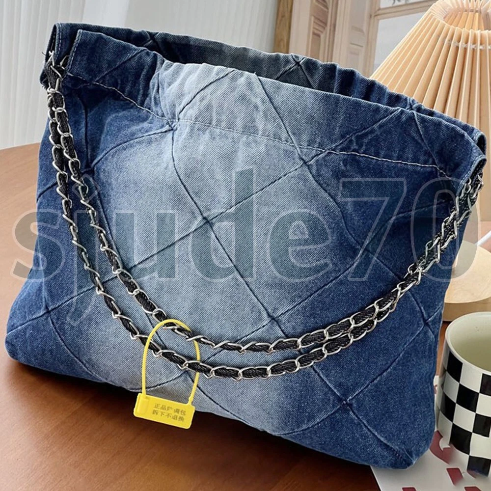 Women's Black Denim Crossbody Bag Jean Shoulder Handbags Large