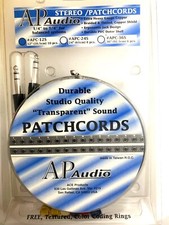 AP 10 Pack -TRS 1/4" To 1/4" Male 12" Stereo Patchcords - NEW