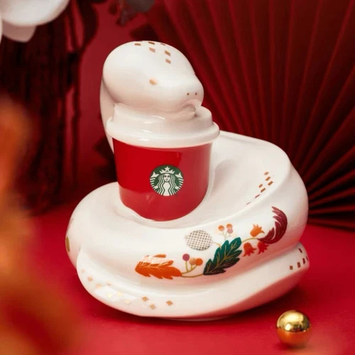NEW Starbucks China Year of Snake White Piggy Bank - Picture 2 of 2