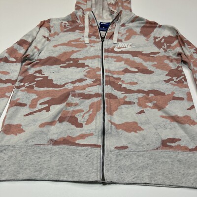 women's nike camo zip up hoodie