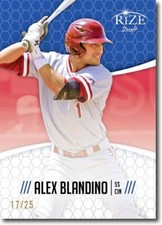 ALEX BLANDINO 2014 Rize Rookie Emerald BLUE Paragon REDS RC #/25
