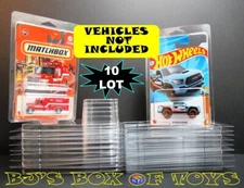 Clamshell Protector Case for Mainline Hot Wheels and Matchbox 10 Lot 0.70mm New