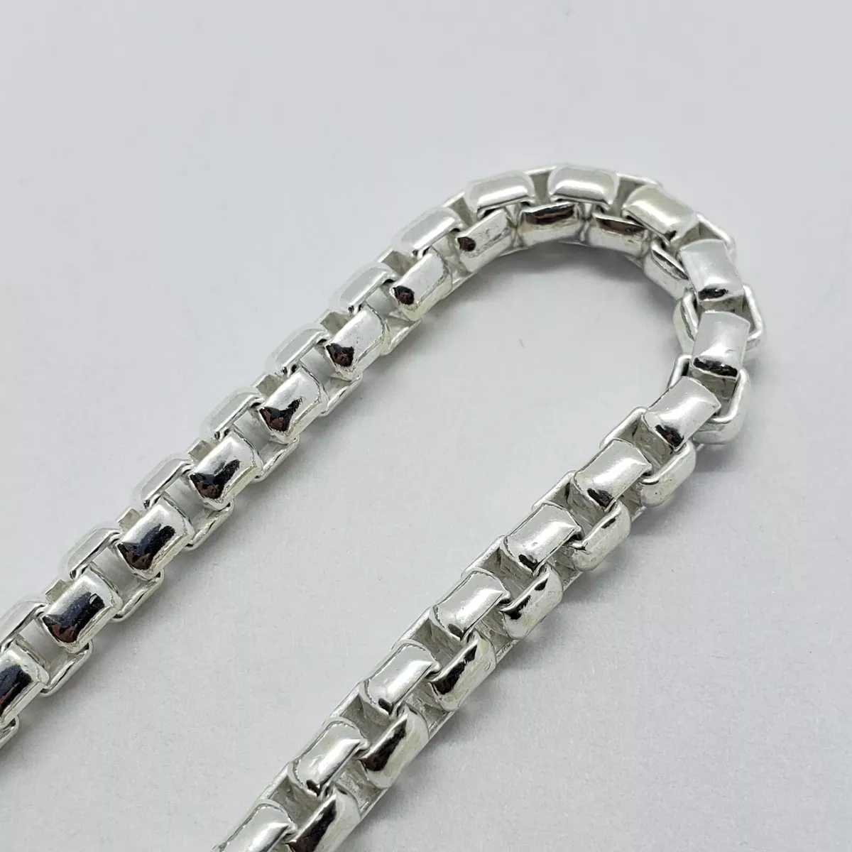 Men's Box Chain Bracelet - Sterling Silver