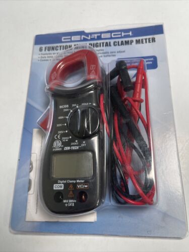 Cen-Tech 96308 6-Function Mini Digital Clamp Meter LCD Display New - Picture 1 of 10