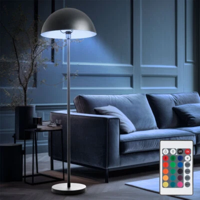 Lampe Sur Pied Salon Grise Alu RGB LED Avec Télécommande Dimmable - Photo 1/4