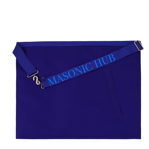 100% Lambskin MASONIC PAST MASTER APRON Handcrafted with Blue Silk Threads - Picture 5 of 5