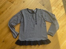 Pullover mit Knopfleiste, Okaidi, Gr. 10 Jahre / 140, blau-weiß