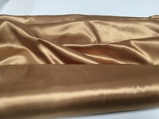 Antique Old Gold LIQUID SATIN POLYESTER FABRIC BRIDAL WEDDING PROM 60" WIDTH