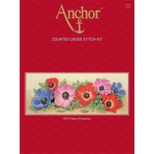 Anchor Set punto croce "Spray of Anemones", schema di conteggio