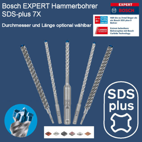 Bosch Expert SDS-plus-7X Hammerbohrer Ø 4,0 - 30,0 mm für armierter Beton, Stein - Bild 1 von 35
