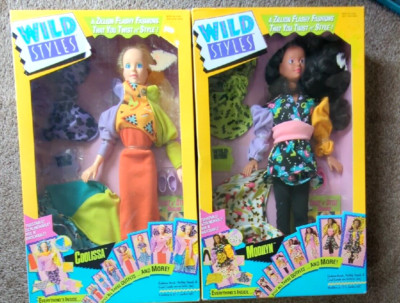 2 Vintage Wild Styles Modilyn & Coolissa Blond Hair Doll 1990 Lot Y2K Retro 