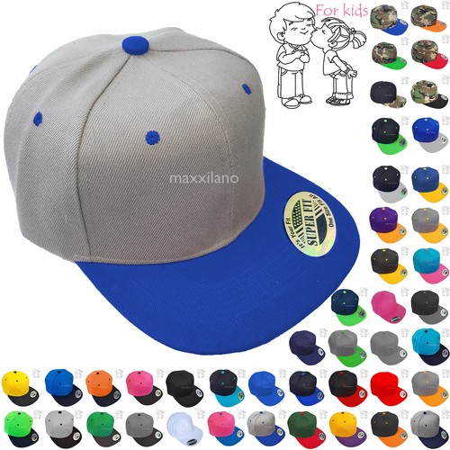 Baseball Cap Kids Solid Plain Boys 