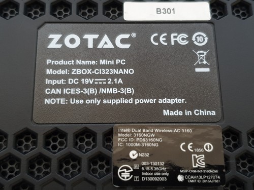 ZOTAC ZBOX CI323 nano, Intel N3150 Quad-Core 1.6GHz, 4GB RAM, Mini-PC, lüfterlos - Bild 4 von 18