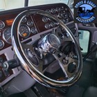chrome billet aluminum semi truck steering wheel universal extra grip chopper