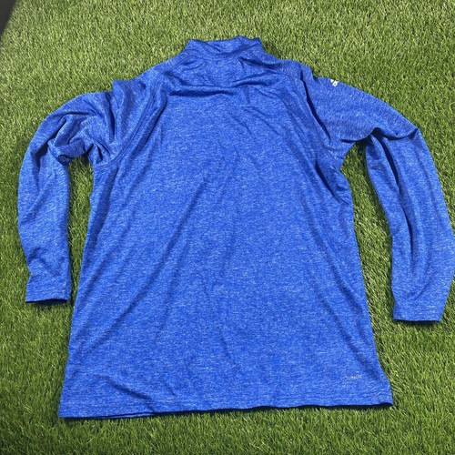 New York Islanders Jacket Mens Large Adidas Climalite 1/4 Zip Blue Sweatshirt - Picture 14 of 15