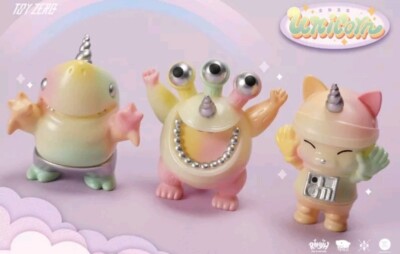 TOYZEROPLUS 'RUYH' Set of 3 UNICORN Glow in the Dark Version   Momoco/Shon NEW