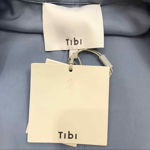 Blazer Tibi Suave Botón Único Cupro Azul Claro Manga Puño Talla 2 Nuevo con Etiquetas $595 - Imagen 8 de 9