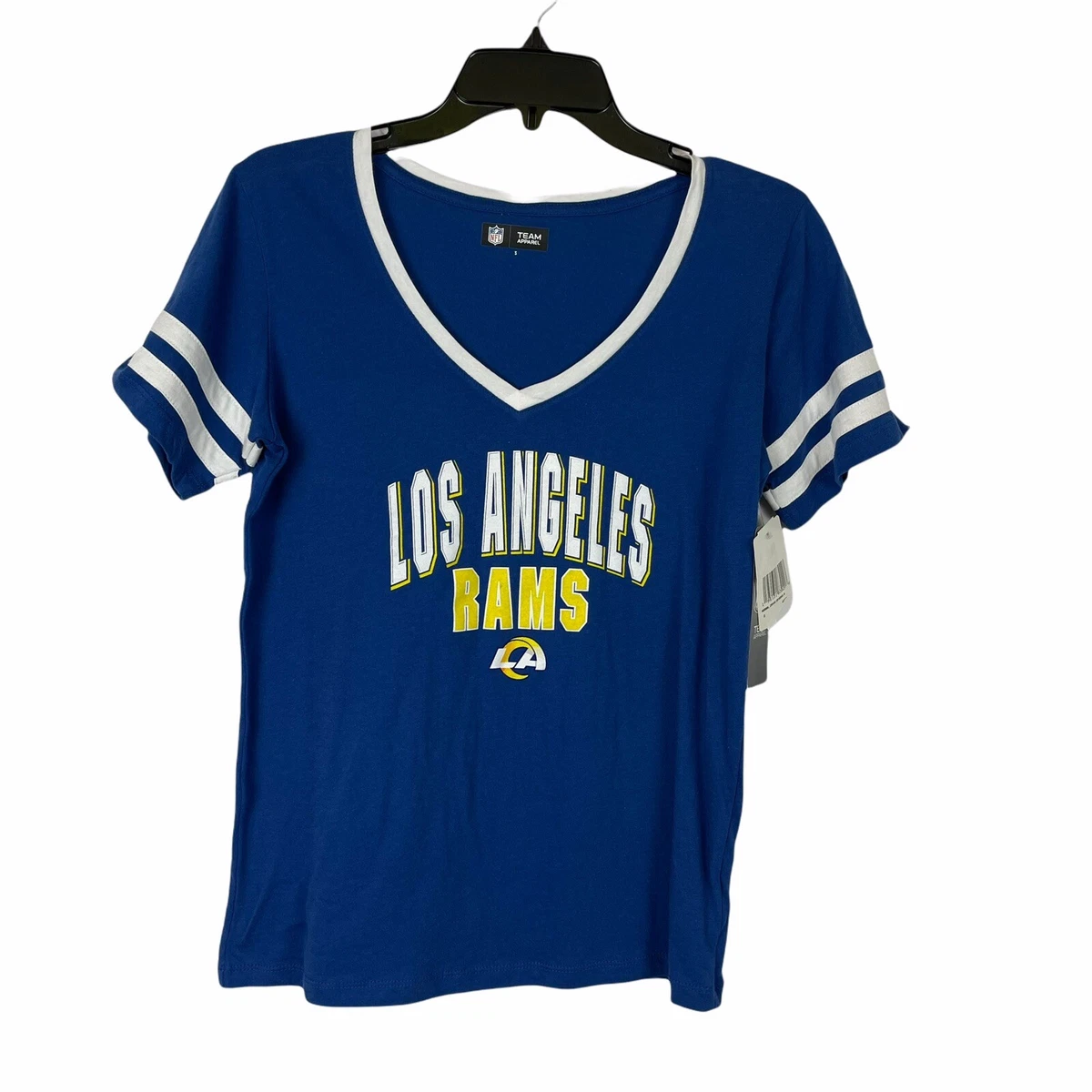 NFL Team Apparel Los Angeles Rams Women s Shirt Small Blue Short