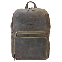 Greenburry Vintage Tec 1587-25 Leder Rucksack Backpack Mit Notebookfach