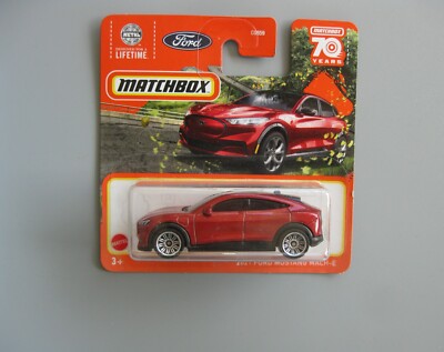 2021 Ford Mustang Mach-E  Rot *** Matchbox 2022 OVP 1:64