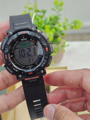 Casio Pro Trek PRG-340-1DR Tough Solar Triple Sensor Compass