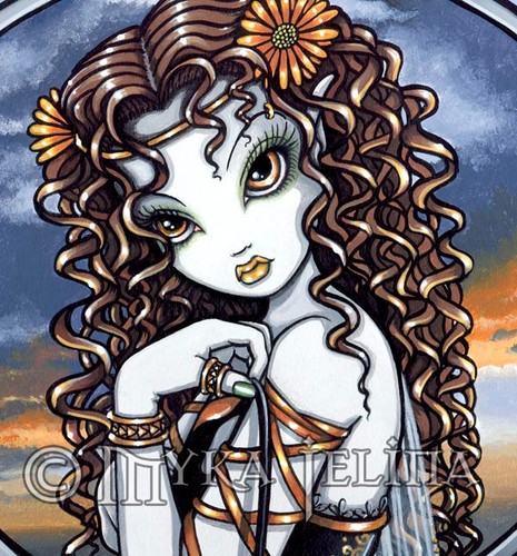 Flower Fairy Sunrise Dancer Lucia Fae Myka Jelina Signed Myka Jelina Art Print - Picture 2 of 4