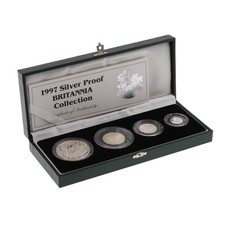 1997 Silver Proof Britannia 4 coin Collection boxed, with COA