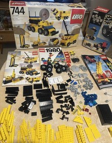 Vintage LEGO Lot 1980 Technic #8860 Basic #744 Motor Box Manuals Incomplete