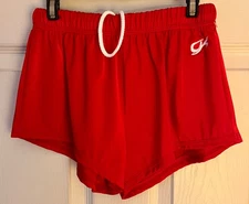 GK SHORTS ADULT SMALL RED N/S GYMNASTICS RUNNING COMPETITION FITNESS SZ S NWOT