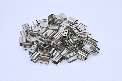 100 Hardware Specialty Spring Clip 0.43D x 0.75L x 0.016TH 2 Holes Nickel Plated
