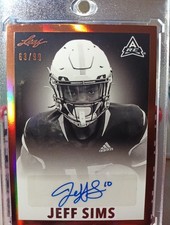 2021 Leaf Signatures - Auto Jeff Sims #BW-JS1 Bronze Spectrum /99 (AU, RC)