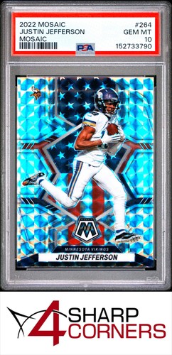 2022 PANINI MOSAIC PRIZM #264 JUSTIN JEFFERSON PSA 10