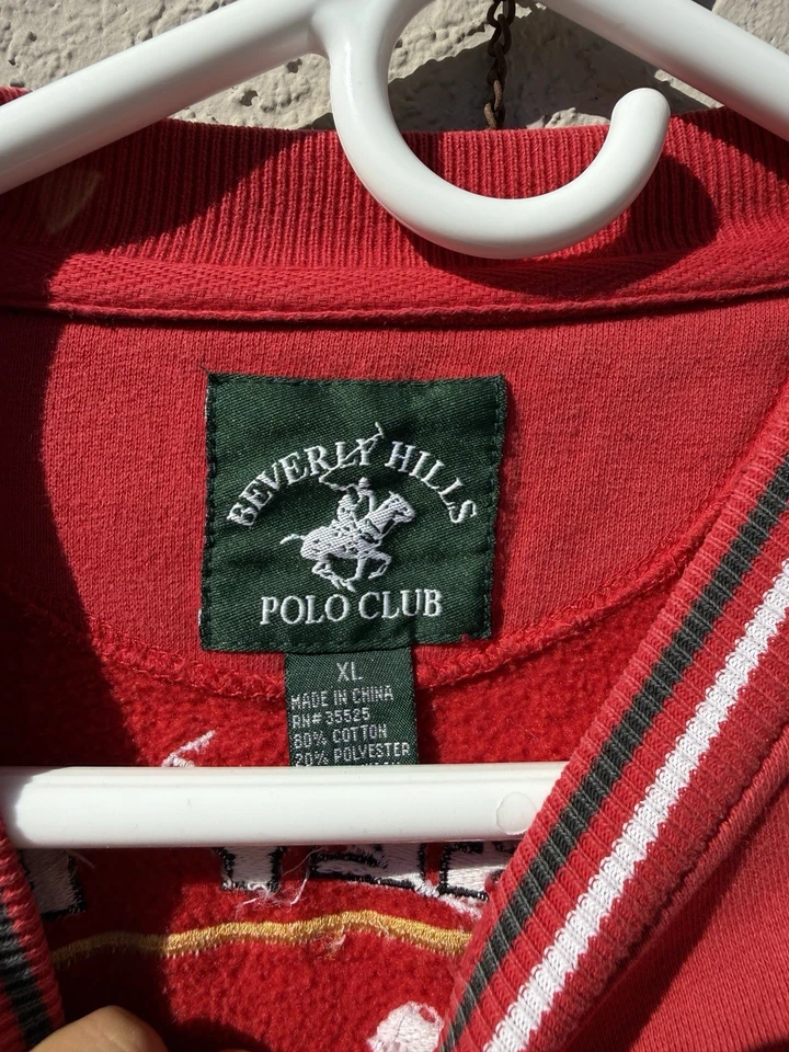 Sudadera de Colección Beverly Hills Polo Club Cuello Redondo Roja Foto 2 de 4