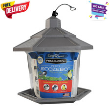 Pennington Earth Smart, Gray Plastic, Hopper Wild Bird Feeder, 2.5 lb. Capacity