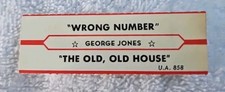 VTG Jukebox Title Strip GEORGE JONES "Wrong Number The Old Old House" 1965