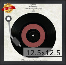 Wood Vinyl Record Frame for the Wall, Display 12.5X12.5 Album Cover and 1 Pack