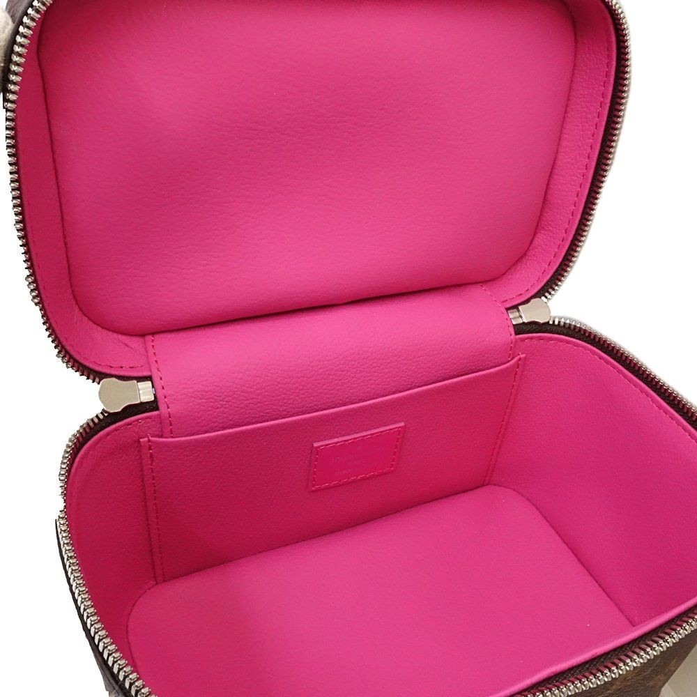 LOUIS VUITTON モノグラム ポーチ ブラウン ピンク LOUIS VUITTON Monogram Nice Mini Vanity Case Cosmetic Bag Pink