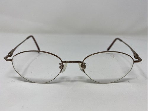 Nine West 21 8FH 48-19-135 Shiny Brown Half Rim Eyeglasses Frame Z327