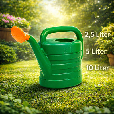 Gießkanne grün 2,5-10Liter Gießbehälter Bewässerer Wasserkanister Spritzkanne 