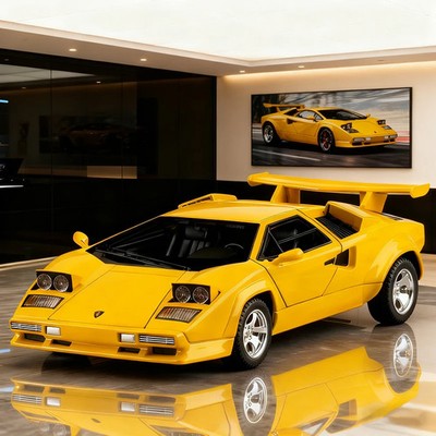 1:32 Lamborghini Countach LP500S Supercar Alloy Model Car Toy Diecasts Sound