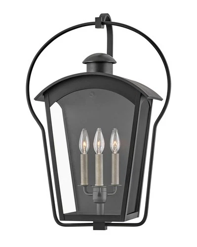 Hinkley Yale 25" High Black 3-Light Outdoor Wall Light - Picture 3 of 9