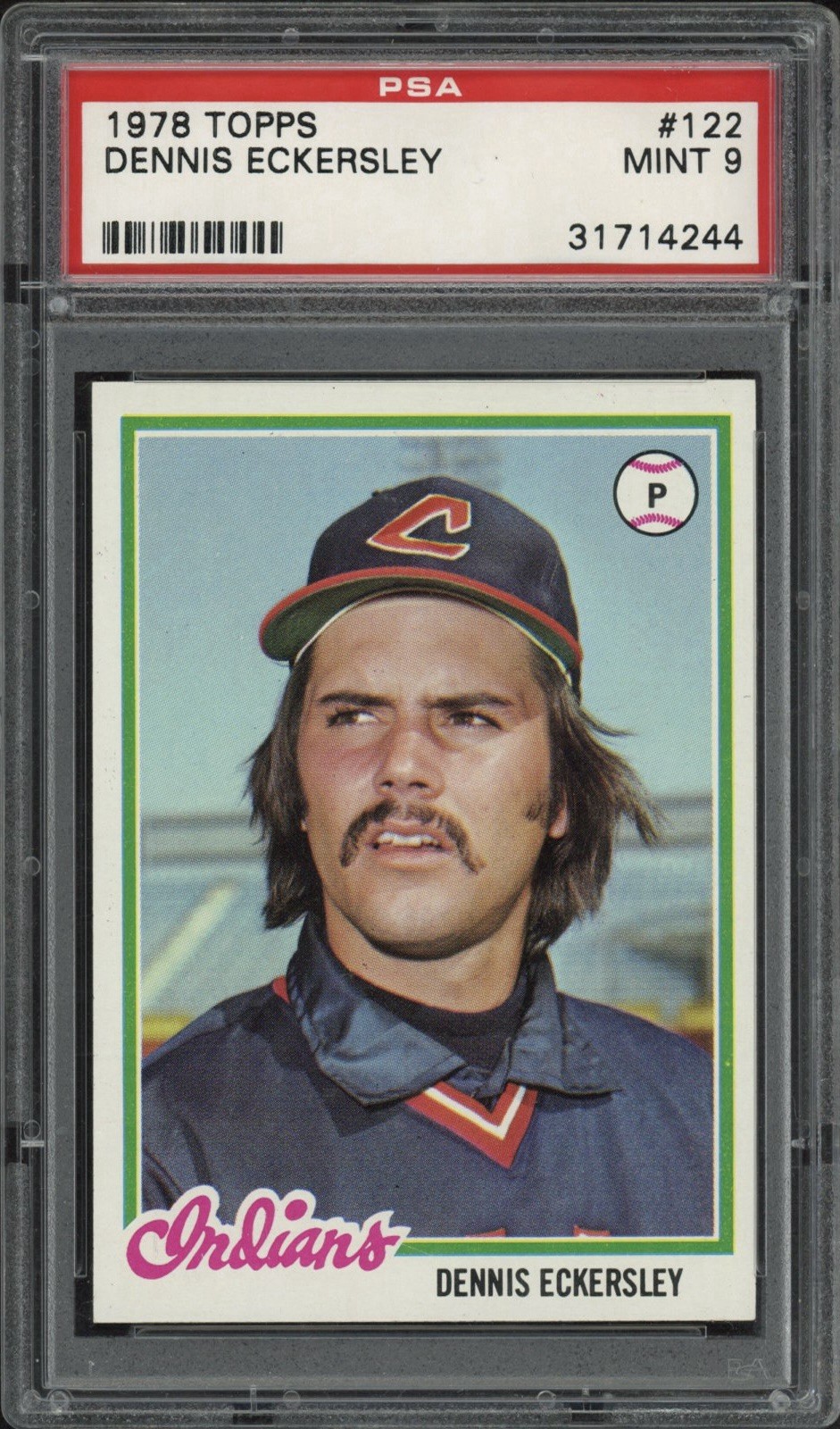 1978 Topps Dennis Eckersley #122 PSA 9 Mint HOF Cleveland Indians