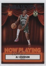2024-25 Panini NBA Hoops Now Playing AJ Johnson #5 00l8