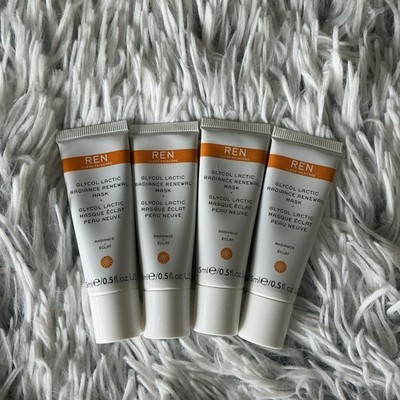 4 X REN Glycol Lactic Radiance Renewal Mask - 0.5 oz Discontinued 2 Oz total 