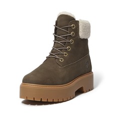 Timberland Women's Stone Street MID WARM LINED WATERPROOF BOOT, BROWN, 9... 